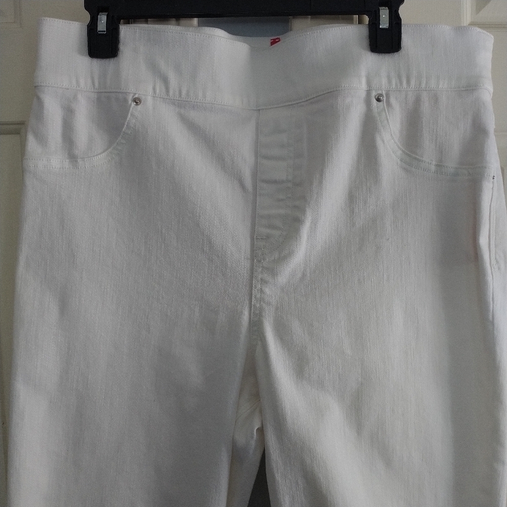SPANX White Slim Panel Ankle Raw Hem Jegging Jeans 1X - Picture 4 of 15